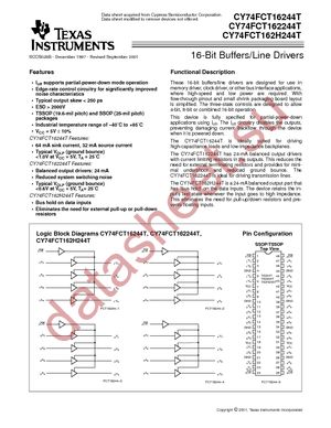 FCT162H244ATPACTE4 datasheet  